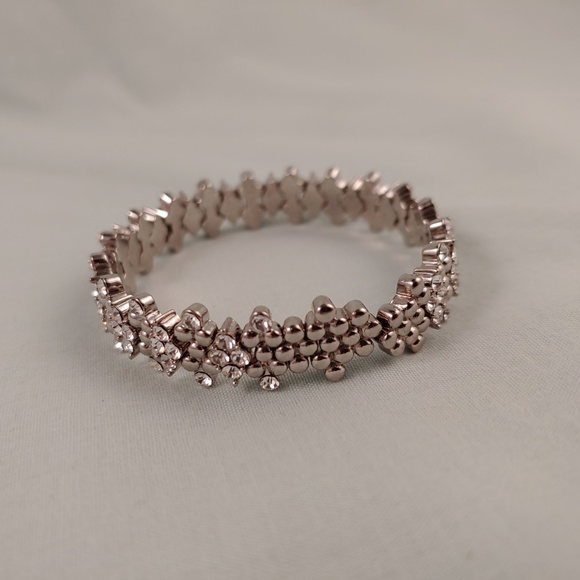 Flexible Choker Necklace & Bracelet SET Rhinestone Party Prom Dance Elegant - Picture 8 of 8